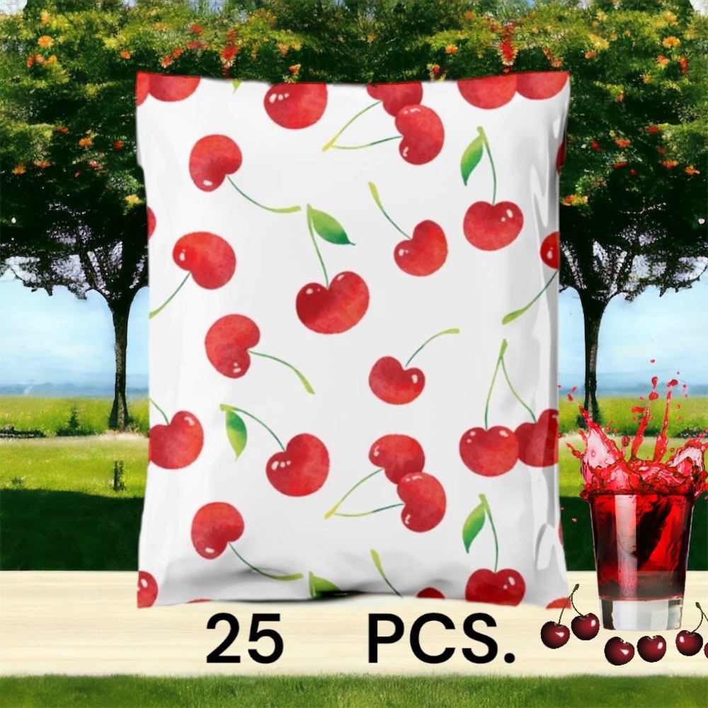 25 10X13 Poly Mailers, Cherry Shipping Envelopes PRICE IS FIRM - Picture 7 of 15